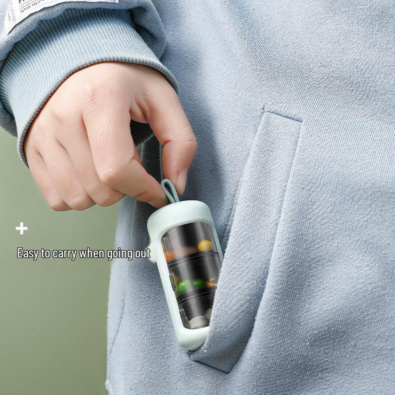 Portable Large-Capacity Pill Storage Box: Mini Travel Medicine Case