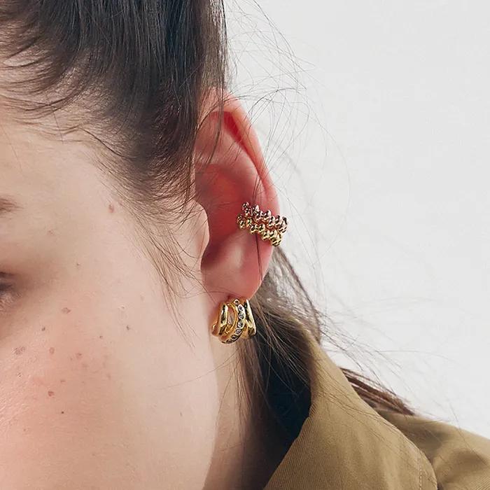 Lux Spiral Cubic Earrings