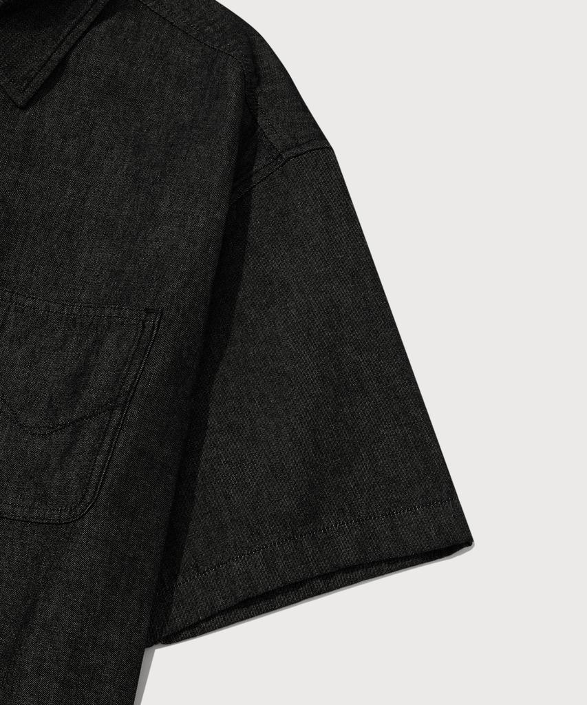 COVERNAT Work Denim Half Shirt Black