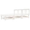 VidaXL Garden Lounge Set 3 Pcs, Sofas with Footrests, Seats with Backrest and Armrest, Patio Terrace Furniture, White 825409