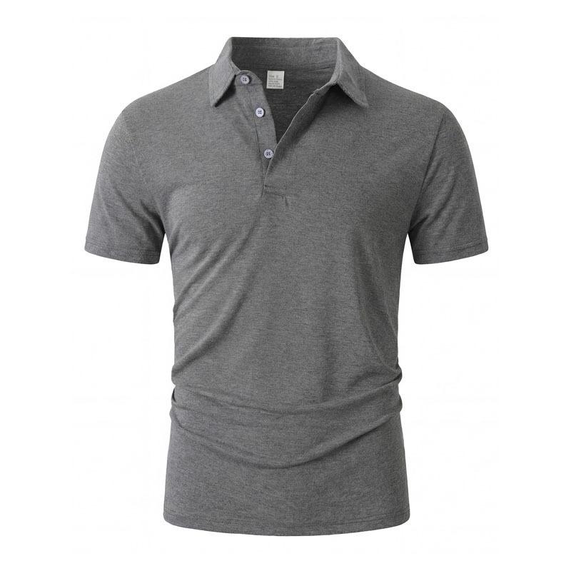 Summer New Style Lapel Daily Casual POLO Shirt Fashionable Men's Solid Color Short-sleeved T-shirt
