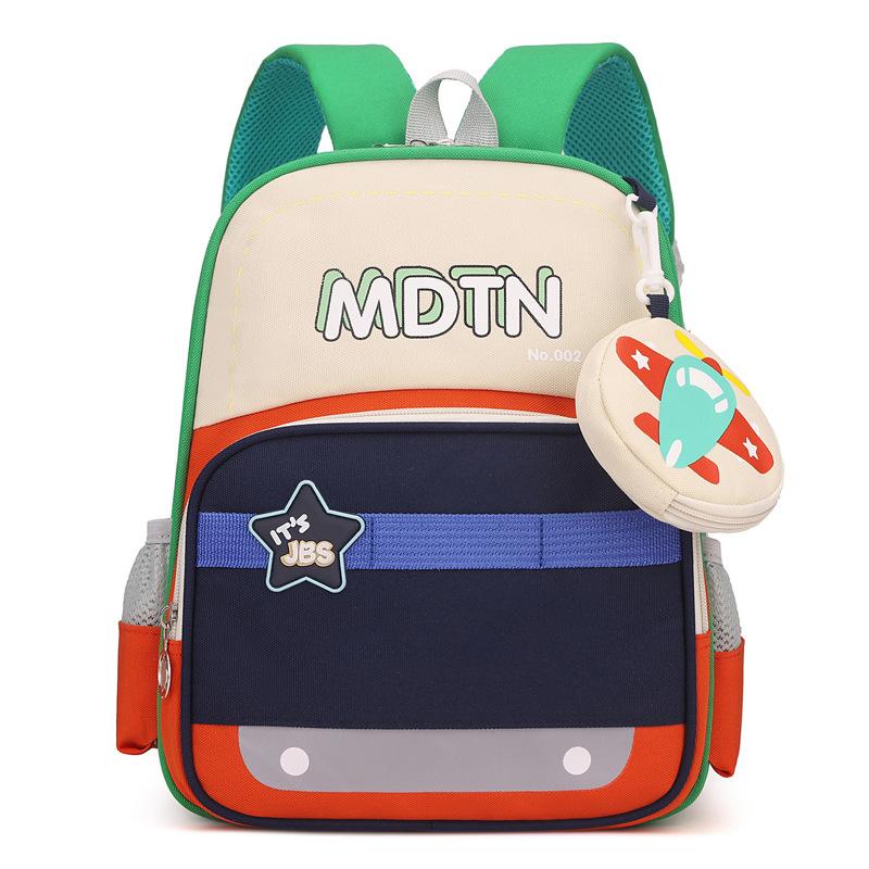 School bag fashionable new light children's backpack large capacity color matching student backpack spine bag