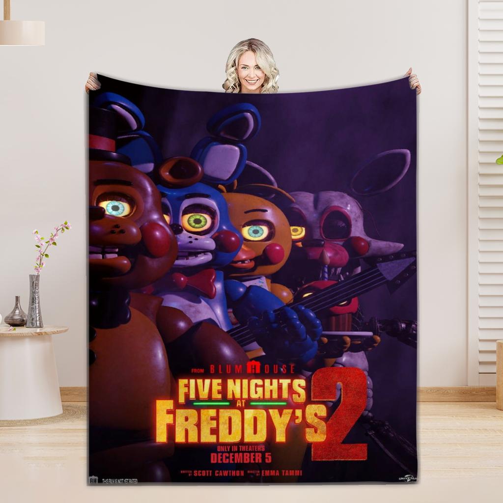 fnaf Blankets 5 N-Night. F-Freddy Print Flannel Blanket Quality Soft Warm Throw Blanket Winter Kids Couch Bed Fluffy Bedspread