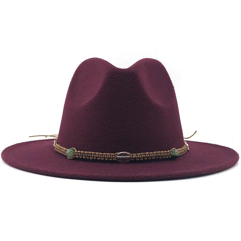 Cappelli Trilby Autunnali a Tesa Larga Moda Femminile Maschile Cappello a Cilindro Cappello Jazz Inverno Cappello Panama Fedora Vintage Uomo Cappello Mafia Feltro 56-60CM