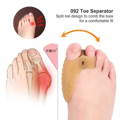 1 Pair Toe Separator Breathable High Elastic Soft Toe Separator Adjuster for Foot Care