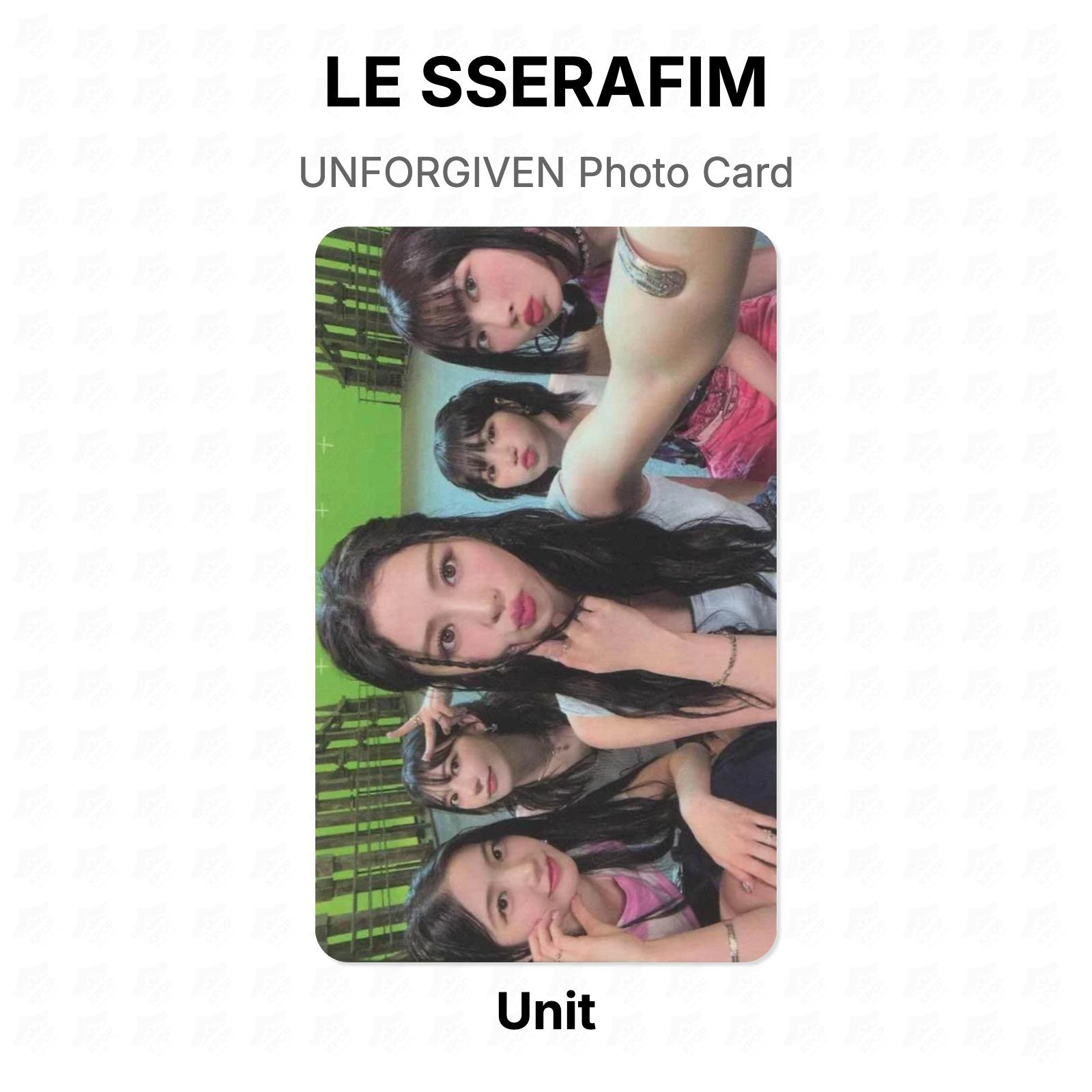 LE SSERAFIM UNFORGIVEN Photo Card Official Photocard Unit