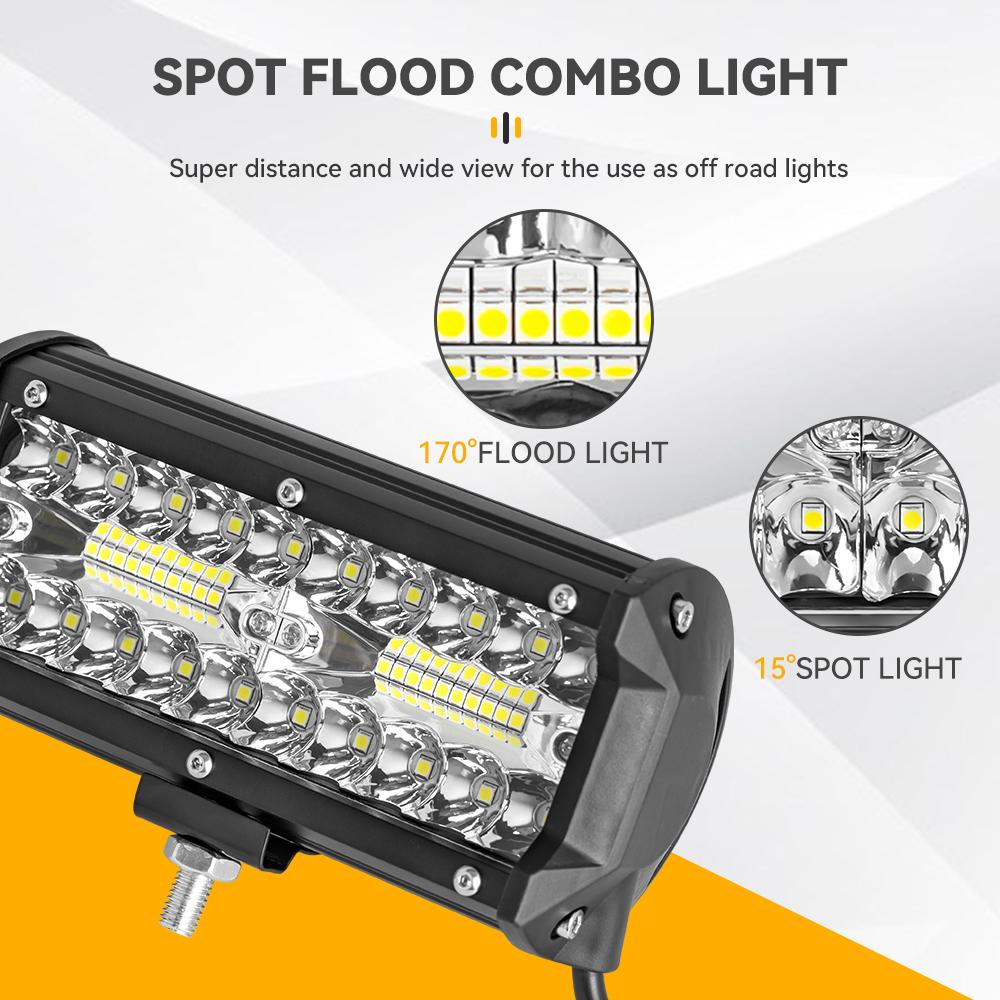 12V 24V LED Bar Offroad Spot Flood Combo LED Light Bar/Work Light for Truck Car SUV 4WD 4x4 Boat ATV Barra LED Headlights