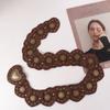 PU Dress Decoration Brown Waist Accessories Exaggerated Appearance Hollow Belts  Girls