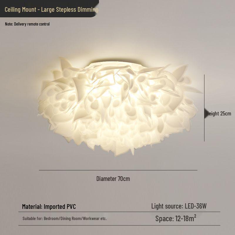 2025 Modern Minimalist Petal Ceiling Light - Full Spectrum, Warm & Romantic for Master Bedroom