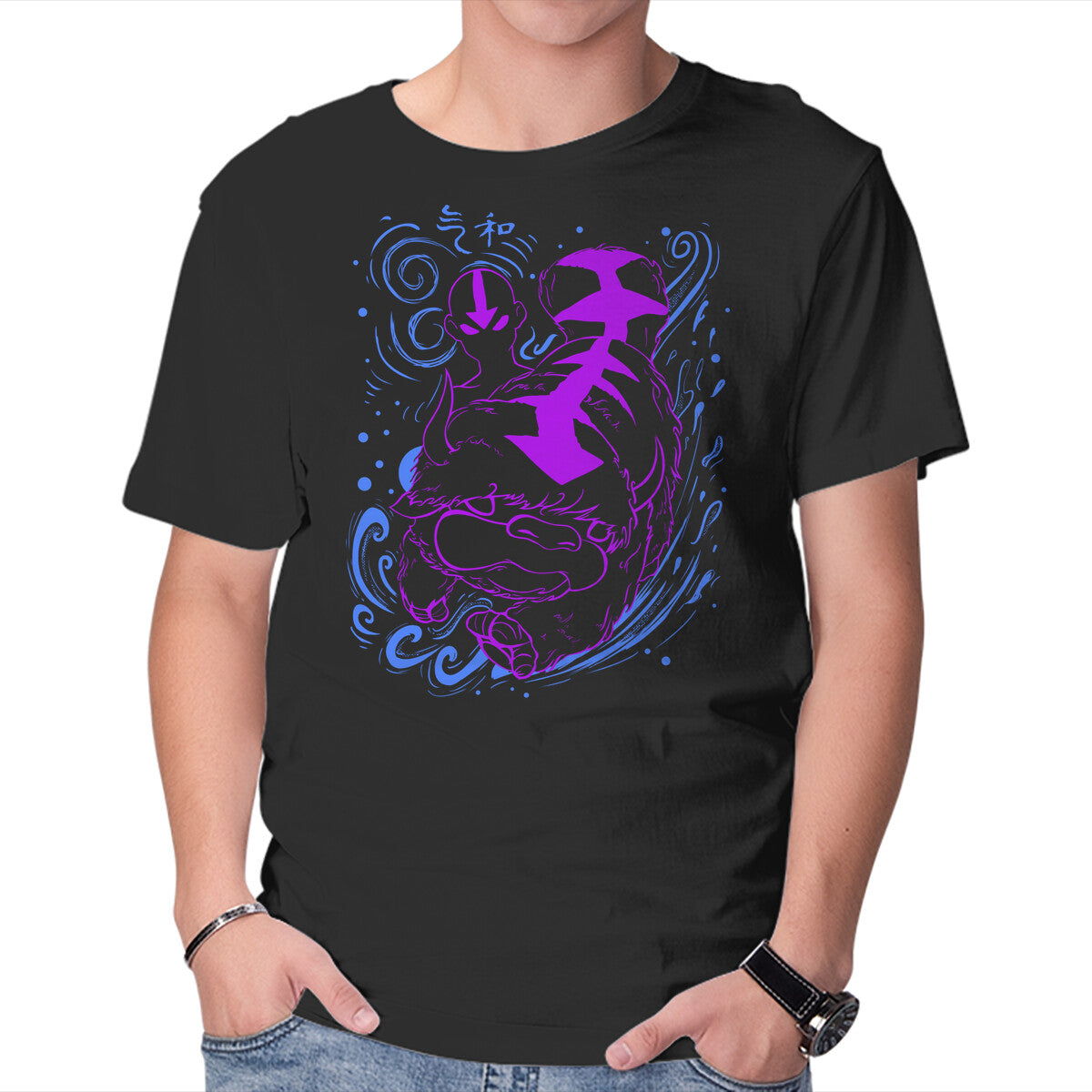 Unisex Crew Neck T-Shirt Flying Air Bison Graphic Short Sleeve Casual Tee XL