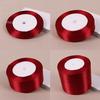 Wine Red 25 Yards Silk Satin Ribbon Wedding Party Decoration Gift Wrapping Christmas  Year Apparel Sewing Fabric Diy