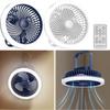 Remote Control Ceiling Fan with LED Lamp Adjustable Portable Air Cooler LED Lantern Fan  Desk