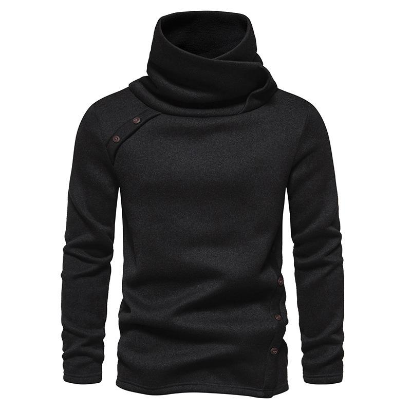 Men S Mock Turtleneck Knit Sweater Casual Solid Long Sleeve