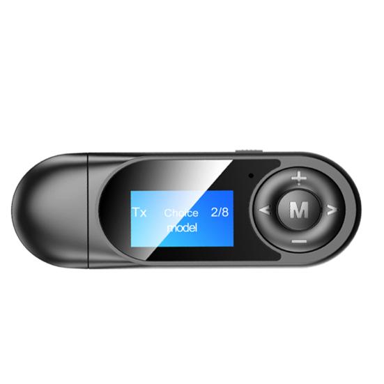 

2 в 1 5 Музыкальный USB Bluetooth-совместимый приемный аудиоадаптер с ЖК-дисплеем