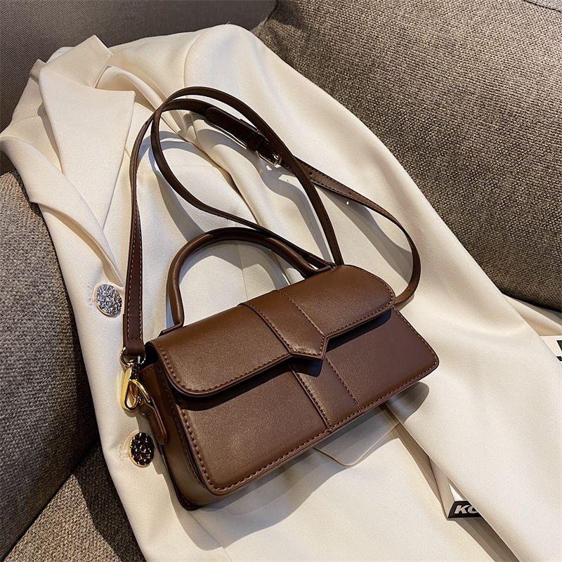 Women's Bag 2024 Fashion Niche Crossbody Bag Retro Hundred with Small Square Bag Shoulder Bag Bag Rectangular Bag