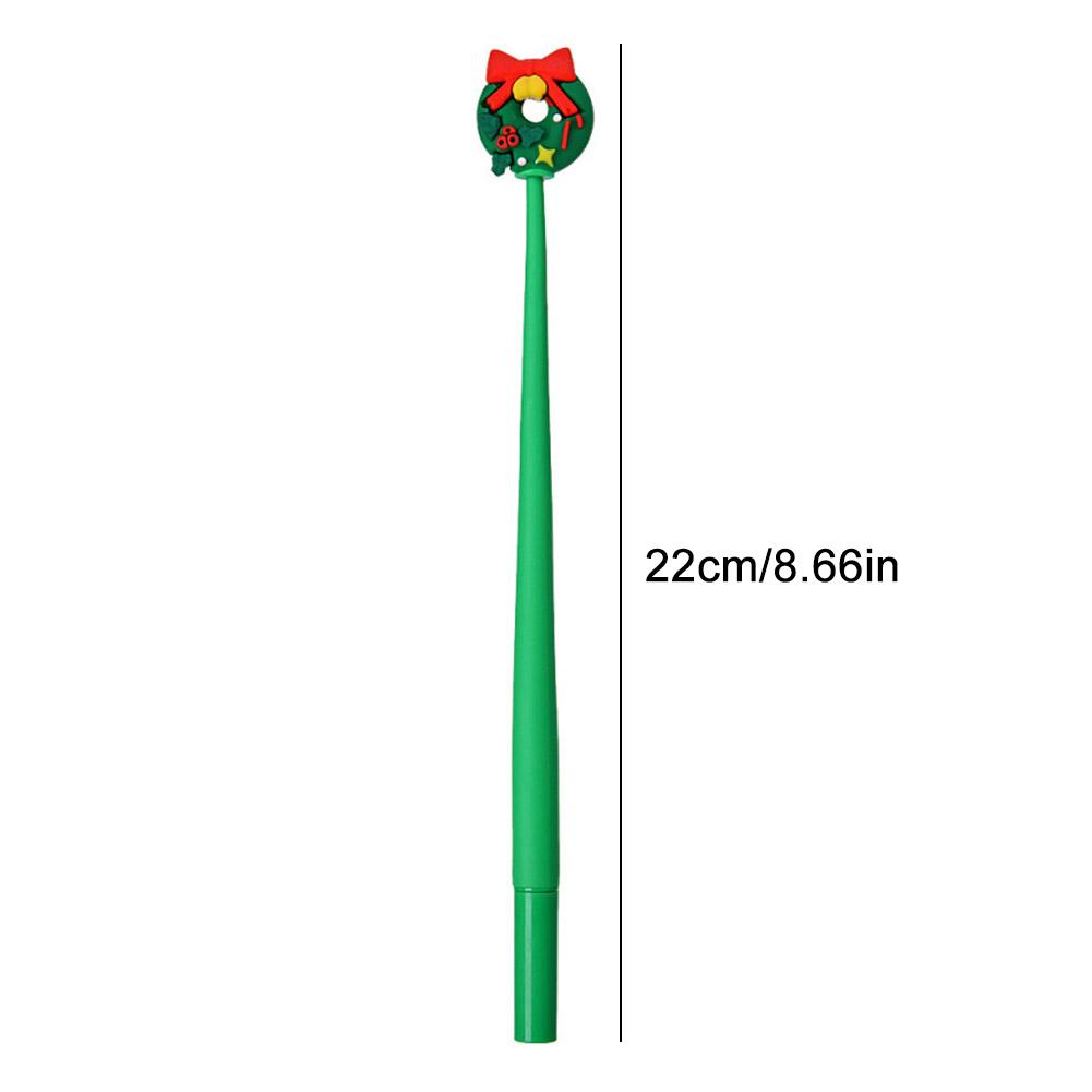 Santa Soft Silicone Rocking Pen 3D Head Ballpoint Pen Cartoon Reindeer Design Christmas Gift For Kids Party Decor Writing Tools