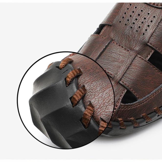Men Genuine Leather Sandals Outdoor Sport Sandals Casual Shoes Summer