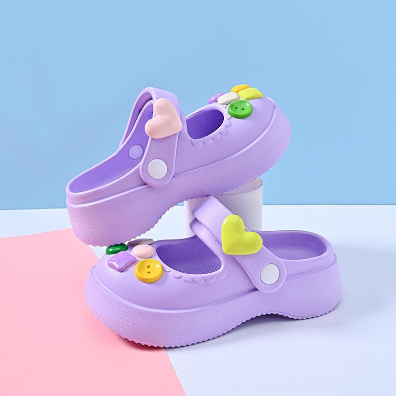 

И Мягкие Прочные Детские Садовые Шлепанцы из ЭВА Дизайн Принцессы Нескользящие Летние Для 39/40 фиолетовый