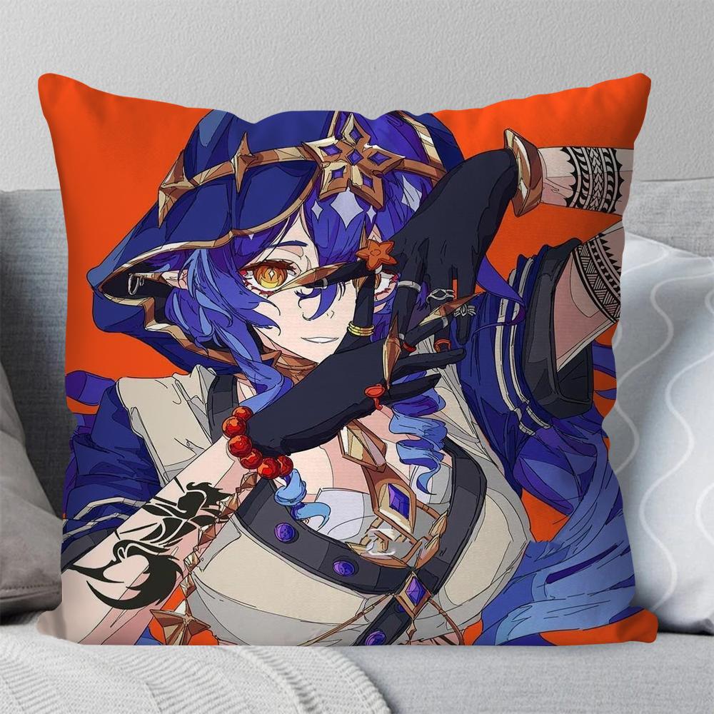 Layla Anime Game Genshin Impact Pillow Case Square Pillow Bedroom Sofa Leisure Comfort Cushion Living Room Home Decoration 40X40