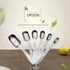 6Pcs Square Shaped Measuring Spoons Set Metal Teaspoon Kitchen Measuring Tool  for Dry or Liquid