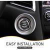 1 PC Car Start Button Decorative Sticker, Engine Start Button Cover Accessories, Car Ignition Button Cover Replacement, Suitable for Most Cars