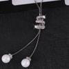 Stunning Pearl Multilayer Tassel Necklace In Rose Gold And Platinum Colors Women For