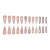 Press-On Nails With Floral Rhinestone Design Women Cat Eye Edgy Style Glue Or Gel Adhesive