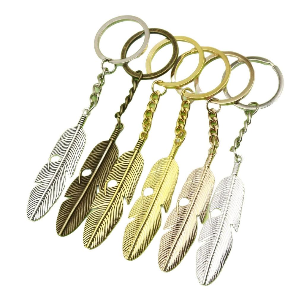 Elegant Feather Keychain Pendant - Hot Selling Simple Jewelry
