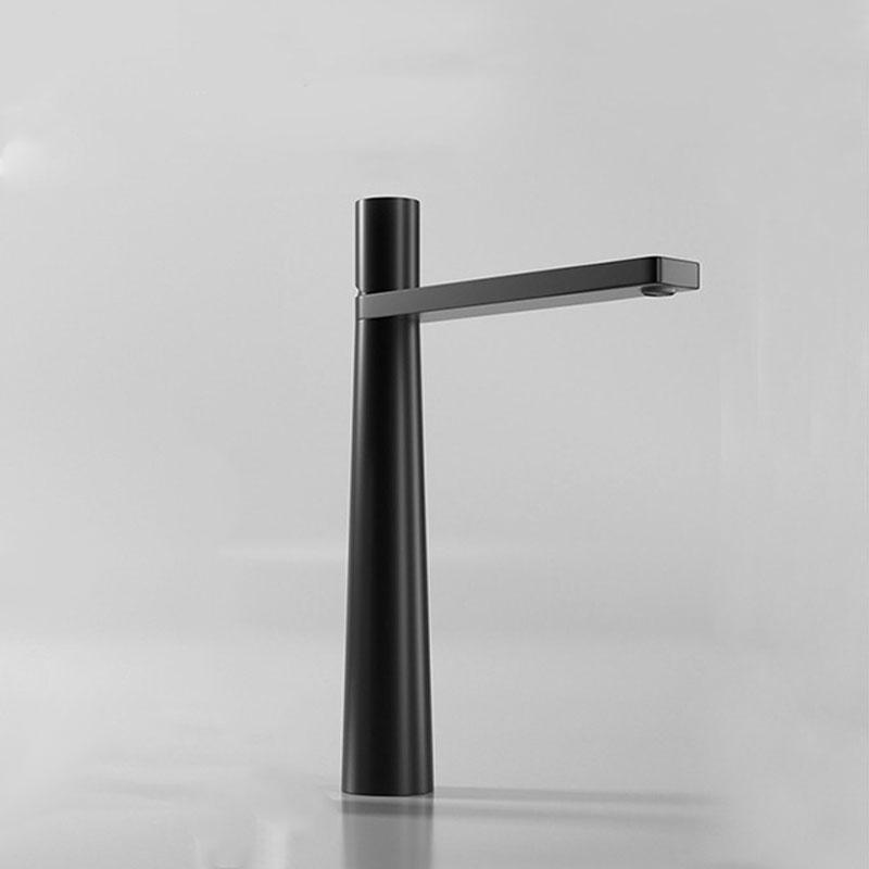 Simple Tall Style Bathroom Basin Sink Faucet Cold and Hot Water Single Hole Mixer Tap Countertop 360° Rotating Mixer Taps