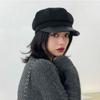 Korean Style Women Octagonal Cap Solid Color Winter Painter Hat Retro Woolen Beret  Ladies
