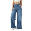 Ladies Wide Leg Trousers Elastic Waistband High Waist Stretch Vertical Trousers Stylish Womens' Casual Pants