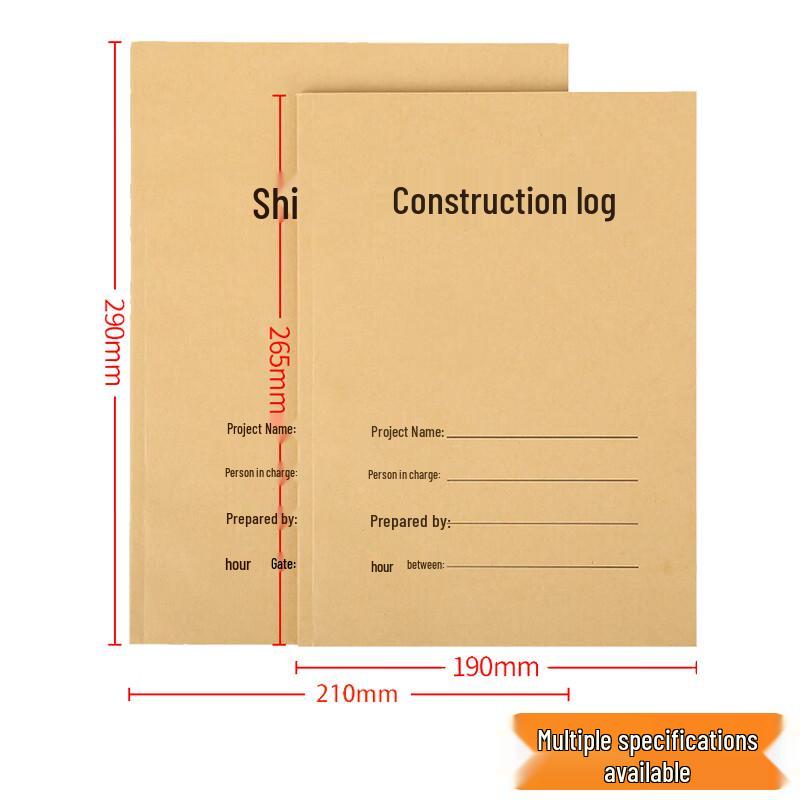 SIMAA A4 Thickened Construction Logbook, 10-Pack