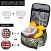 Dschungeltiger und tropische Blumen isolierte Lunchtasche für das Büro, Kühlbox, Thermobehälter für Lebensmittel, Tragbare Lunchboxen Behälter