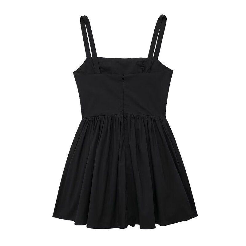 Fashion Style 2024 Amoi Women's Clothing Wide Camisole Temperament Wild Stylish Dress Short Skirt 5107301
