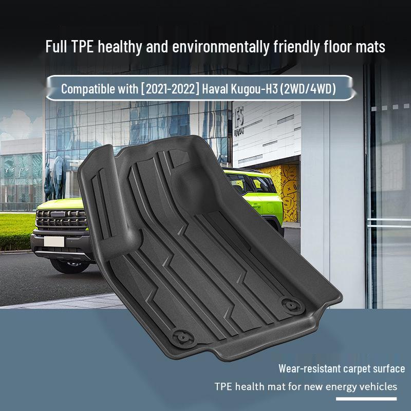 All-Weather TPE Mats for 2021-2022 Haval Cool Dog: Floor, Trunk, and Seat Backrest