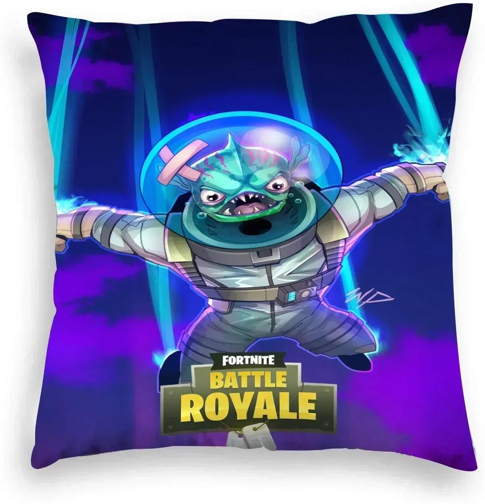 Fortnite Cushion Cover Plush Anime Pillowcase Plush Pillow Cases Home Decoration Pillow Cover for Sofa Bed Chair Living Room