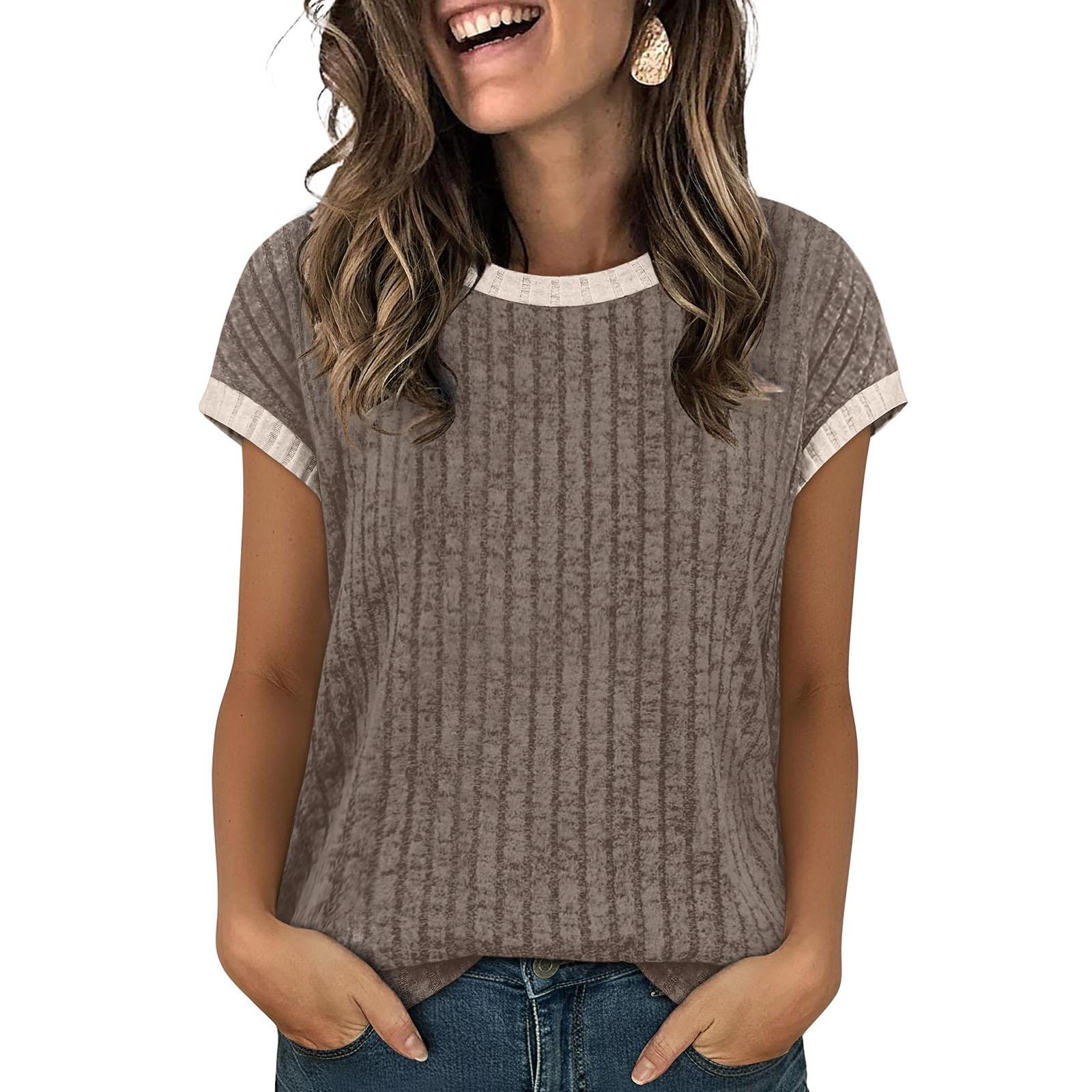 Women s Oversized Casual Knit Patchwork Top L