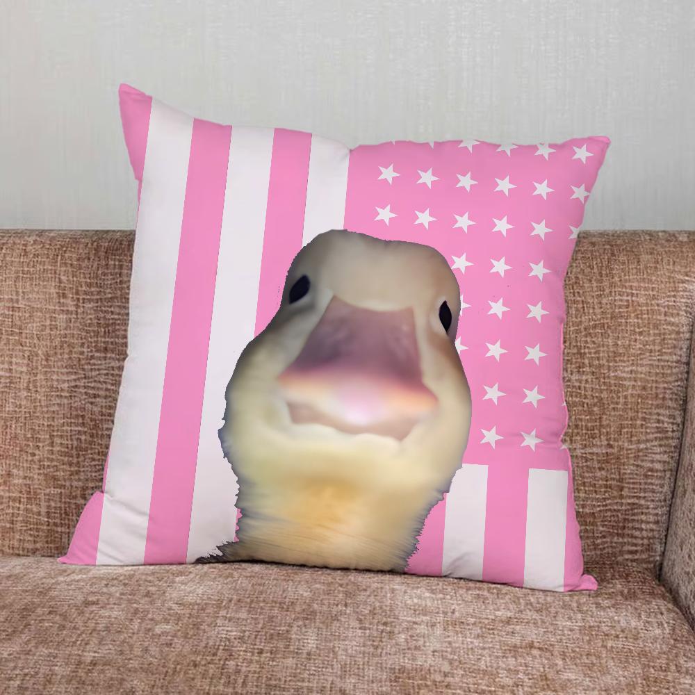 Welcome To My Crib Duck Pillow Case For Home Bedroom Car Office Decoration Living Room Sofa Cushion Cover Suitable