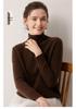100% Cashmere Women's High Neck Solid Color Loose Fit Sweater for Autumn/Winter