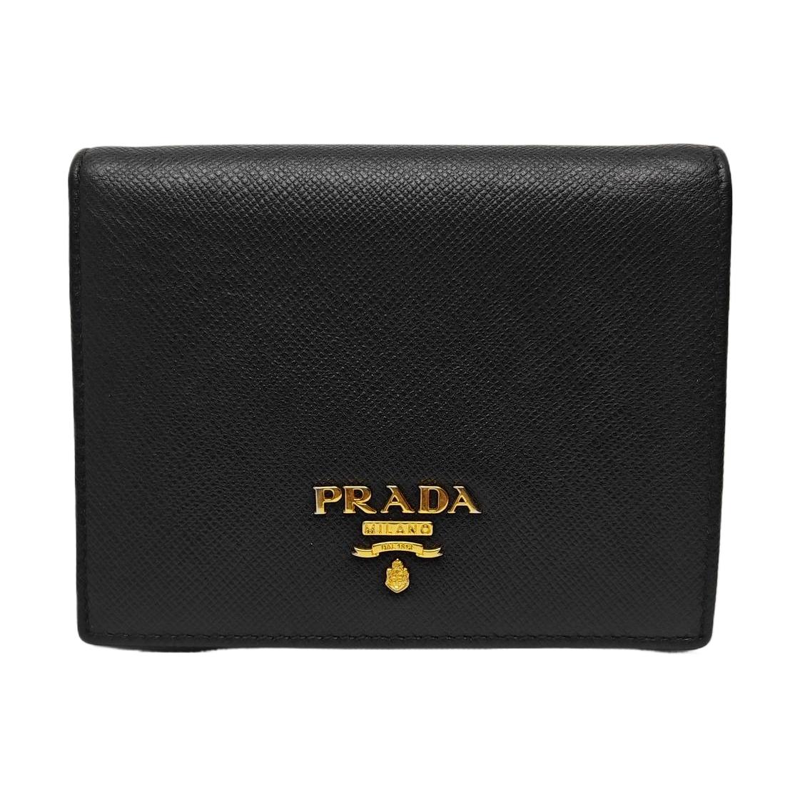 [Pre-Owned] Saffiano Folded Leather Wallet Small - Very Good #THHH4O ONE SIZE