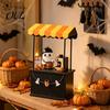 Handcrafted Resin Miniature Scene Halloween Ghost Coffee Bar Figurine, Spooky Statue for Tiered Tray Seasonal Ornament Shelf Desk Tabletop,