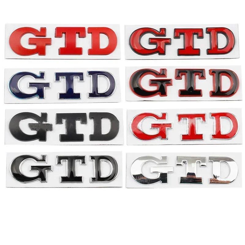 AABIP1 3D Metal Letters GTD Logo Car Rear Trunk Boot Emblem Badge Sticker Decals for Volkswagen VW Golf 7 6 5 4 MK2 MK4 MK5 MK6 MK7