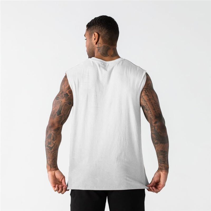 Tank Top Mens Training Wear Sleeveless Muscle Gym Stretch Quick-Dry Fitness Sportswear