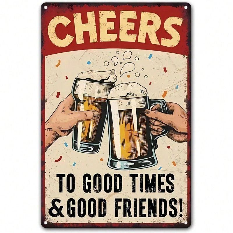 Vintage Metalen Blik Wandposter Bord 20x30cm