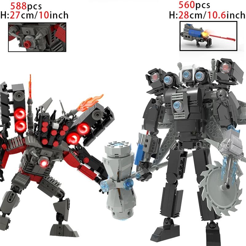 MOC Skibidi Toilet Stavebnice Pro Děti Titan Cameraman Speakerman Model Klasické Hračky Pro Kluky Narozeninové Vánoční Dárky