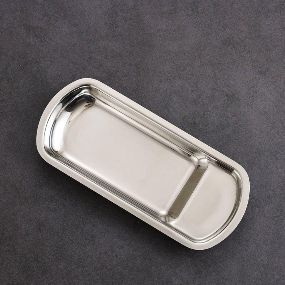 Mirror Polished Salad Serving Plate Irregular Outline Metal Storage Tray Home Decor