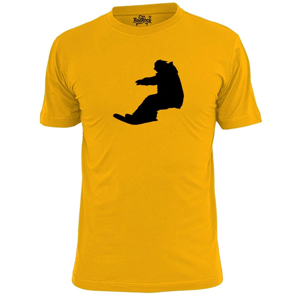 Mens Snowboarder Silhouette v2 T shirt Halfpipe Nollie Shifty Nose Grab L