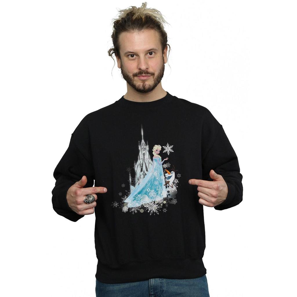 Disney Mens Frozen Elsa And Olaf Winter Magic Sweatshirt