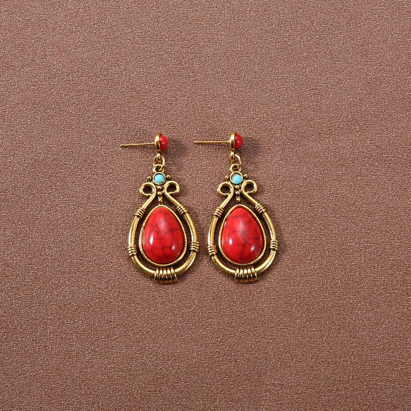 Handmade Retro Bohemian Ethnic Tassel Earrings for Women, Long Thai Style