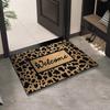 Leopard Print Welcome Entrance Doormat Washable Indoor Outdoor Carpet Non-Slip Hallway Bath Rug Home Decoration Carpet